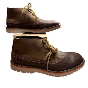 Clarks Eastford Mid Chukka Leather Boots Size 11.5 Brown Business Casual Career